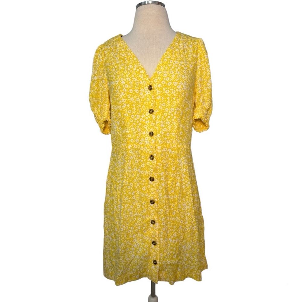 Women's XS H&M Yellow Floral Dress